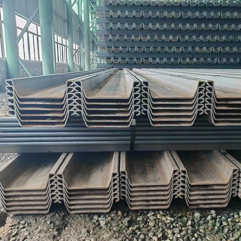 High Quality 400X100X10.5mm Type 2 Hot Rolled U Type for Piling Retaining Walls 9m/12m Hot Rolled Steel Sheet Piles