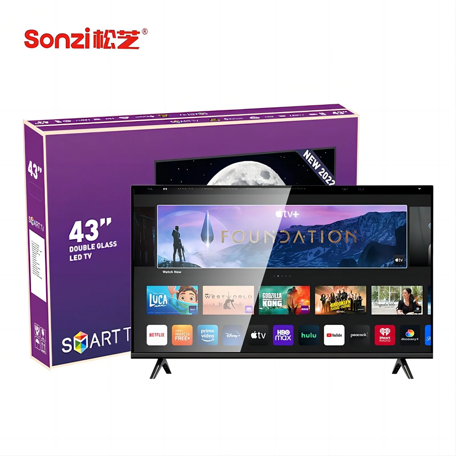 Безрамная модель LED TV OEM 43" Android TV Smart Телевизор с Bluetooth