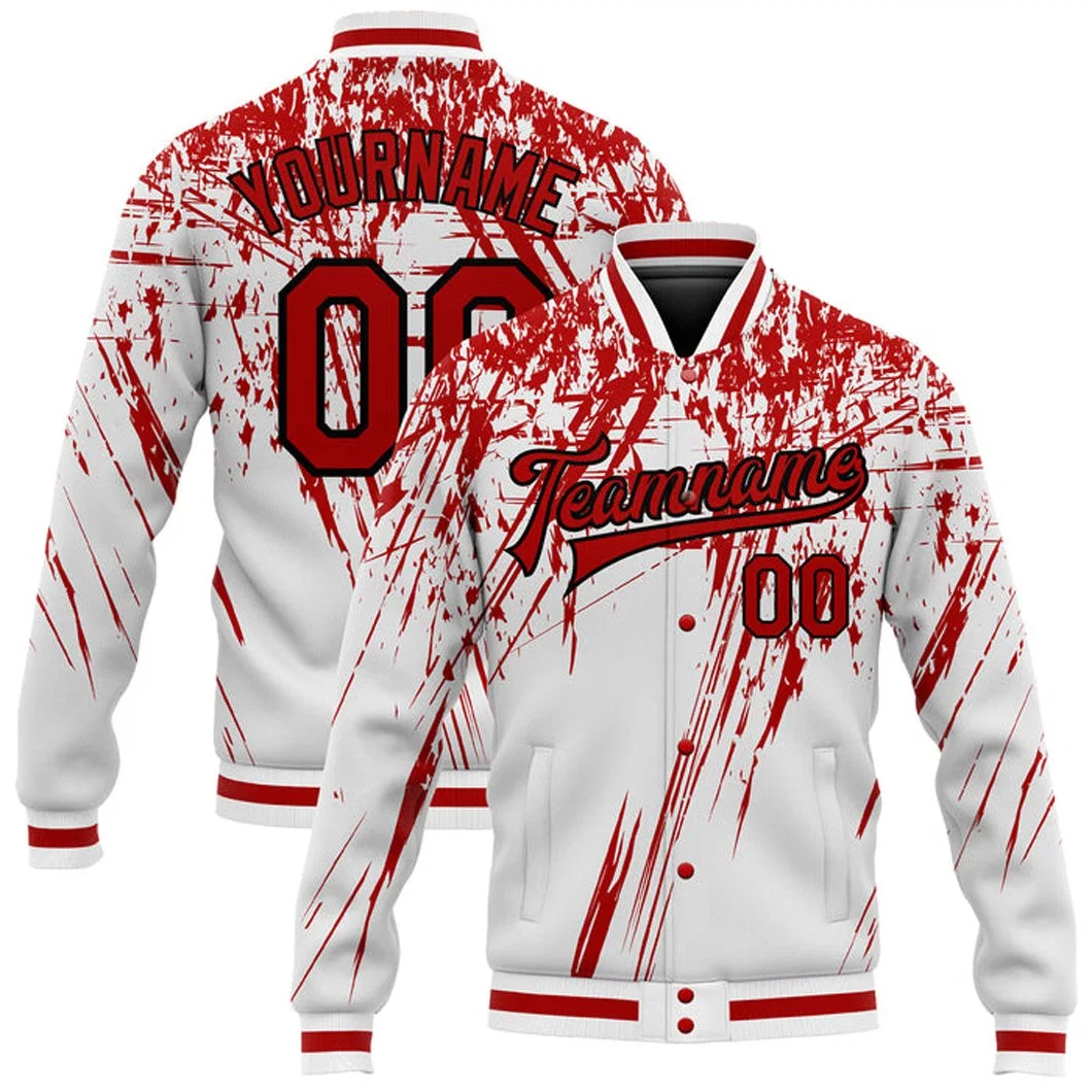 Custom Wholesale Polyester Fashion Men Women Kids Sublimation Printed Embroidery Winter Sports Outdoor Baseball School College Jacket