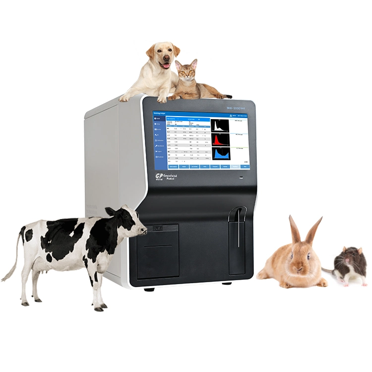 Getein Veterinary Hematology Analyzer BHA-3000 Vet 3 Part Differential Cbc Test Automated Blood Analysis