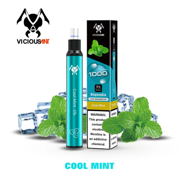 Mini E-Cigarette Viciousant 1000 Puff Пот-пет емкостью 550 мА/ч аккумулятор одноразовый E-Cigarette 4ml E-Liquid OEM/ODM Ecig цветовой пакет с логотипом puffs Flavors ETC Пуфф бар