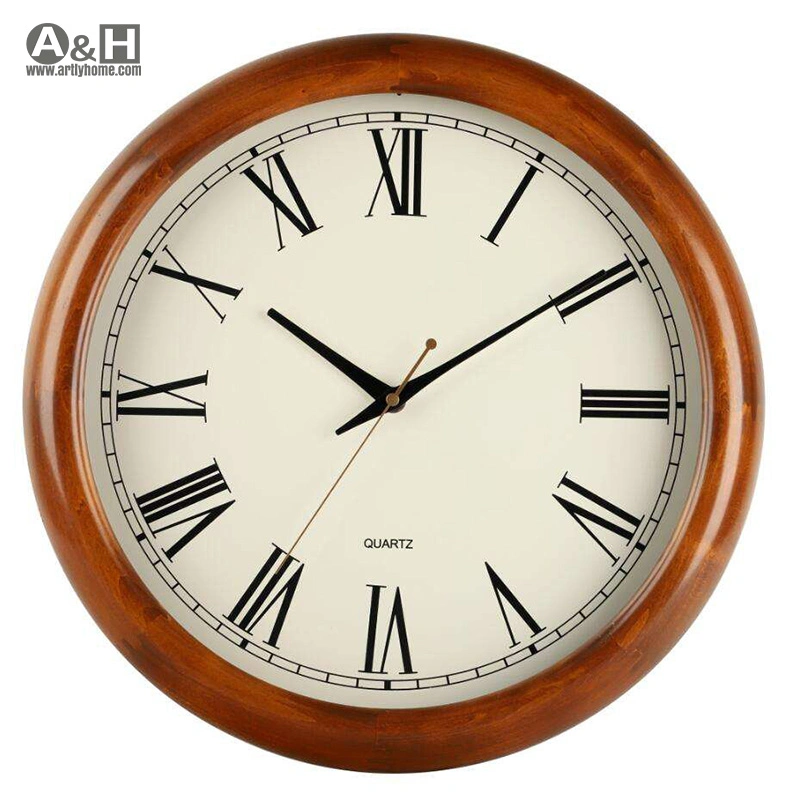 Elegant Morden Home Retro Antique Classic Traditional Solid Wooden Wall Clock