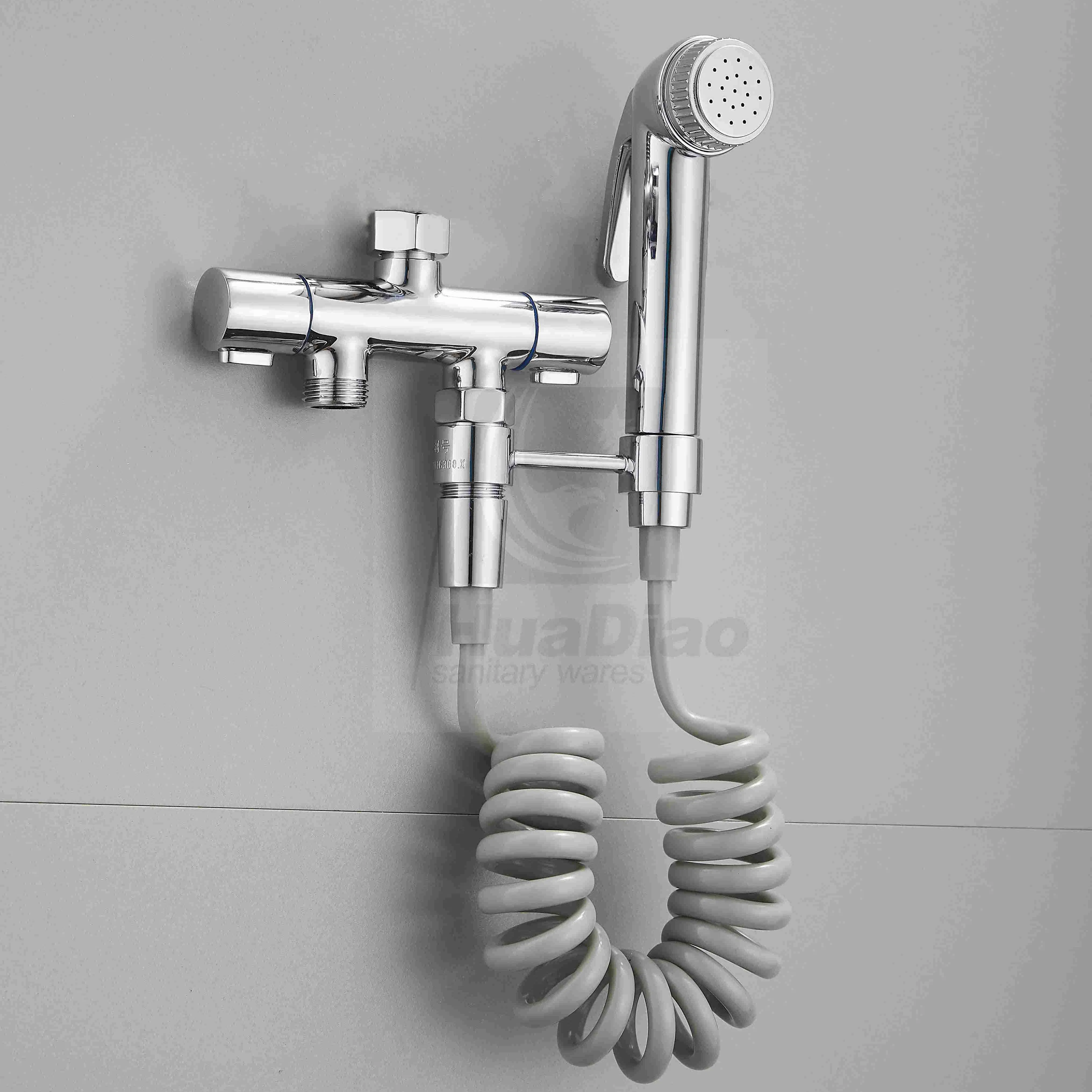 Huadiao 2021 Household Stainless Steel Pressurized Toilet Spray Handheld Showerheads Bidet Spray Gun Washer