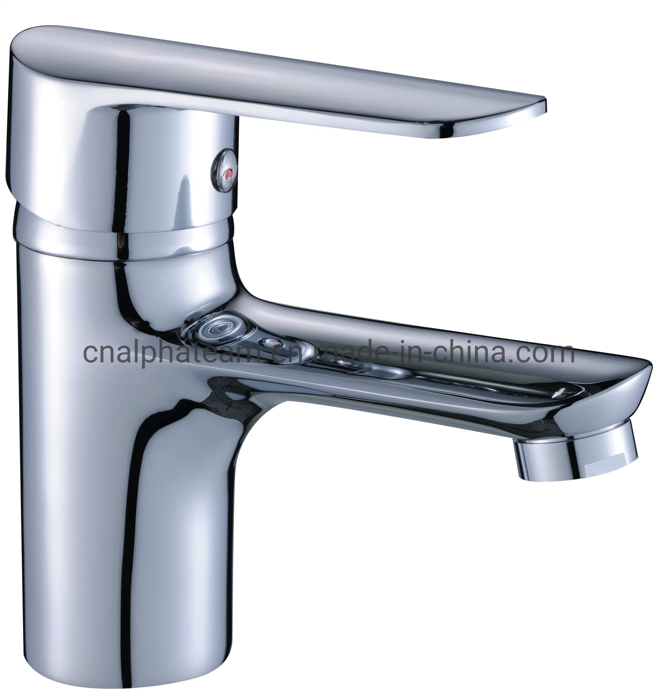 Square Brass Body Zinc Alloy Handle Basin Mixer