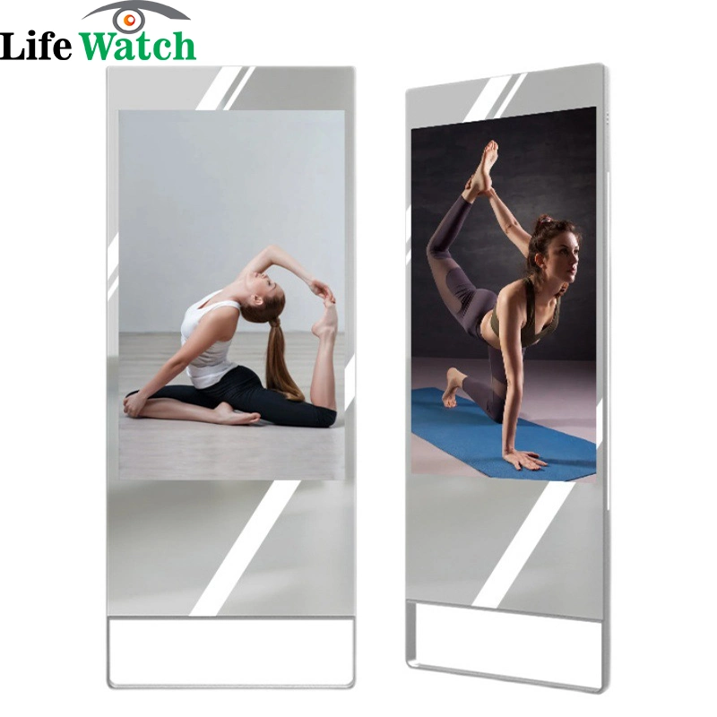 32-Inch 10 Points Capacitive Touch Smart LCD Fitness Exerise Magic Mirror for Home Gym with Embedded Camera Motion Sesnor