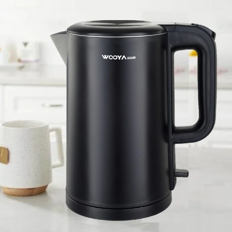 Electric Stainless Steel 1.8L Cordless Kettle with Cool Touch Matt Finish Black Housing