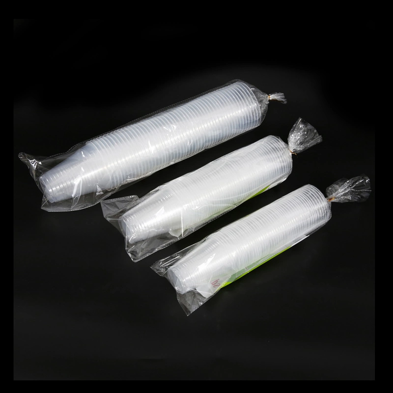 Small Transparent PP Plastic Cutlery Set Clear Eco Custom Disposable Ice Cream Water Wine Drinking Pet Cup