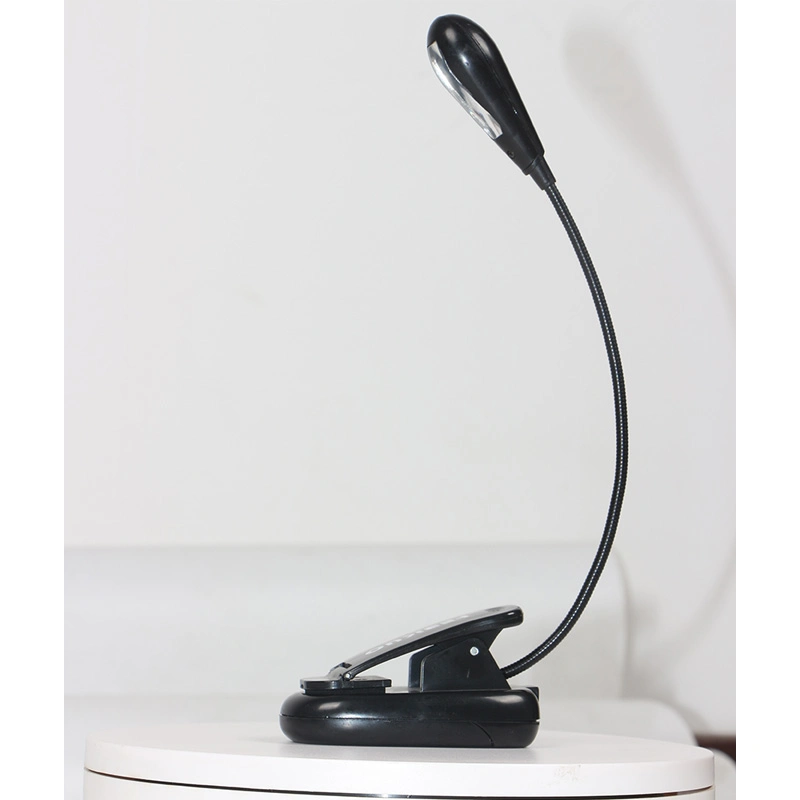 Durable Battery Power LED Table Lamps with Clip Hot LED Reading Book Light Fashion Wind Clip Lamp/Sheet Music Lamp/Music Stand Light/Reading Lamp (MLE-8)