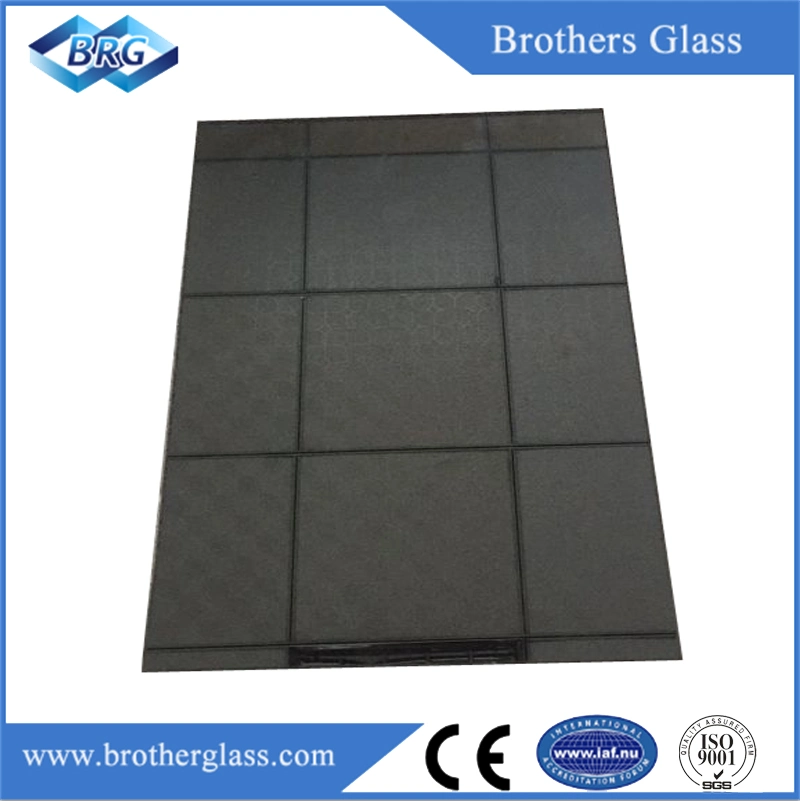 Dark Grey Glass Sheet Silver Vinyl Back Mirror