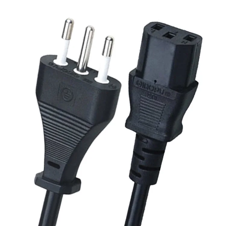 6ft 10A 250V Tipo L Italia 3 Prong IEC C13 Cable de alimentación Chile 3pin AC portátil Italia cable de alimentación