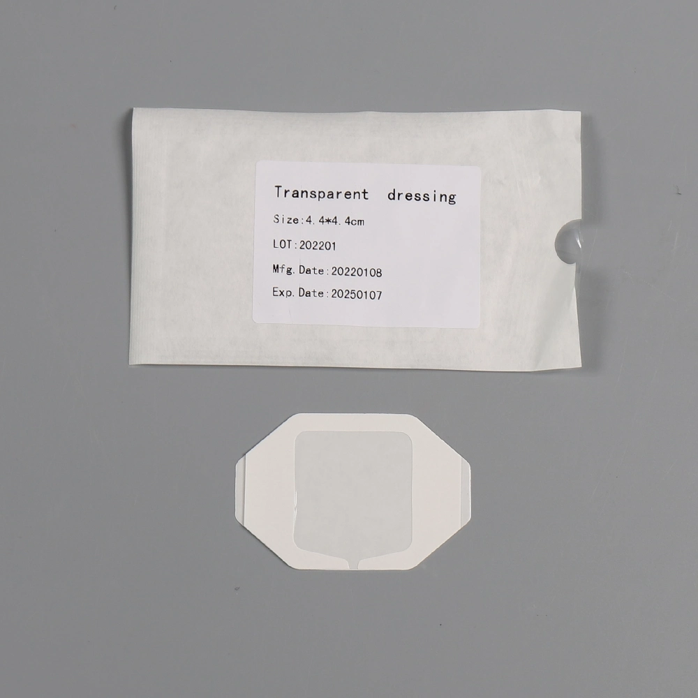 Disposable Medical Non-Woven Infusion Tube Fixed IV Dressing Adhesive Transparent Film Dressing