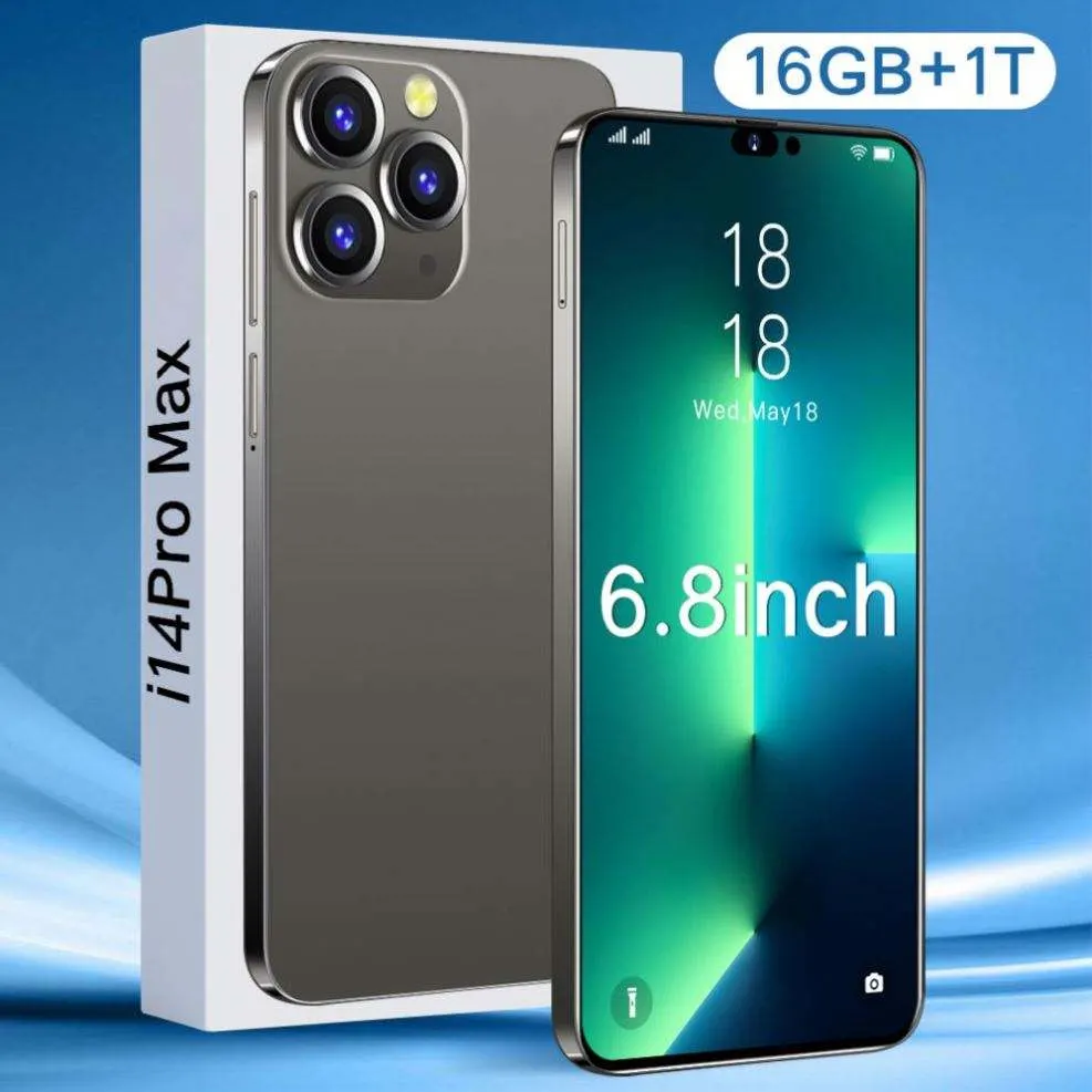 I14 PRO Max 6.7 Inch Smartphone Full Screen 16GB+512GB 4G 5g cellular 10 Core Mobilephone Global Version Celulares New Cellphone