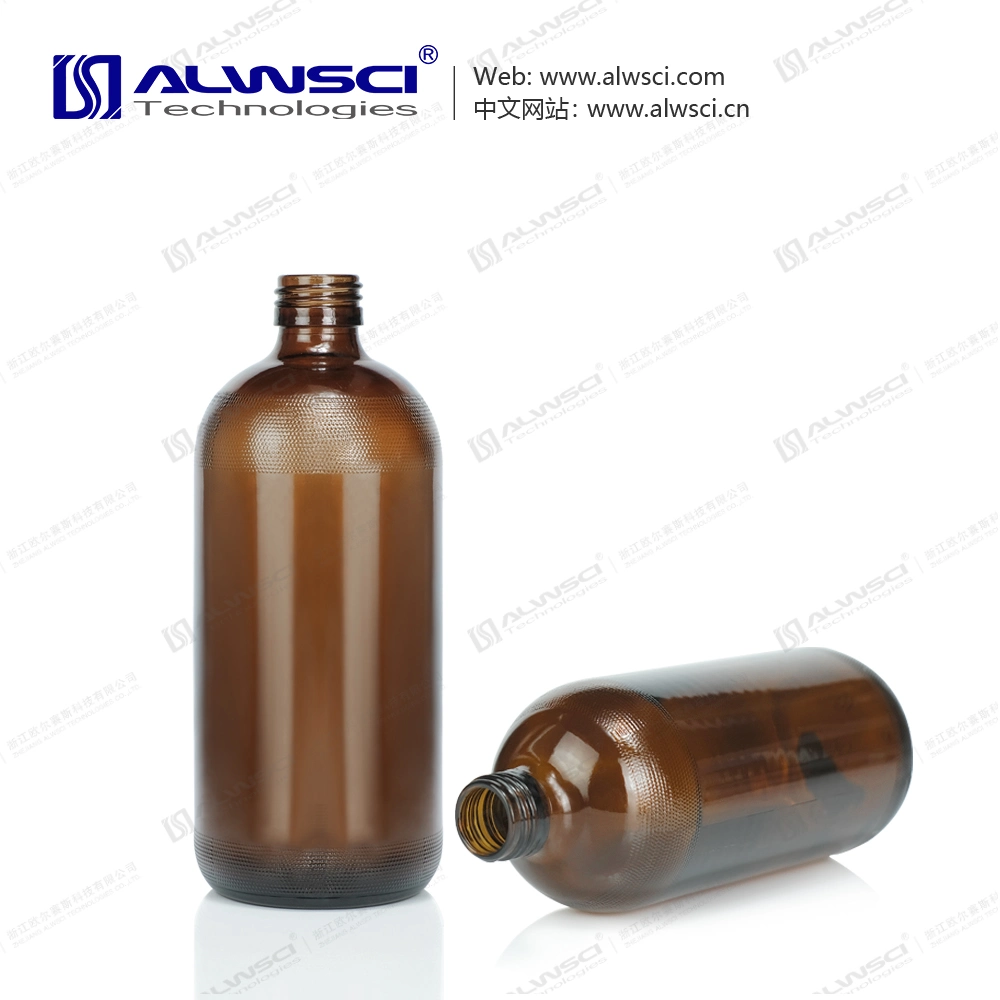 Alwsci New Storage 500ml Amber Glass Bottle with Tamper-Evident Screw Cap