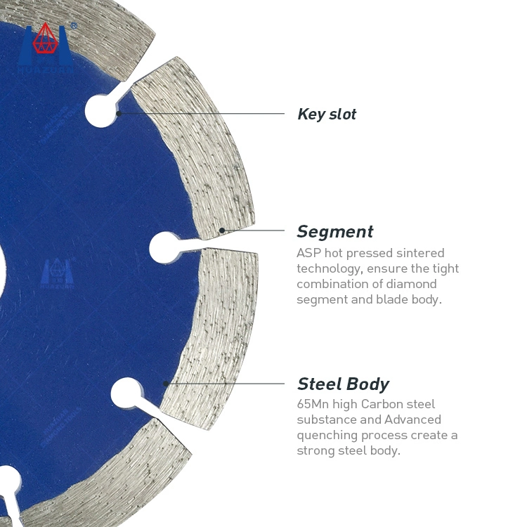 115mm Hot Pressed Sintered Diamond Segmented Small Saw Blade