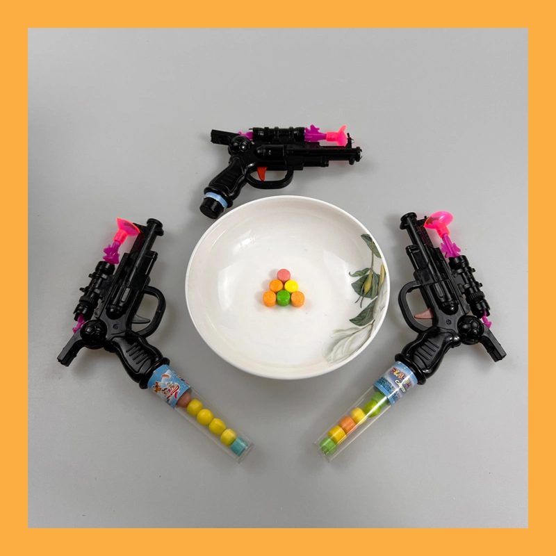 Les enfants Jouet Favori Pistolet avec sifflet et coloré de fruits de la saveur des bonbons durs