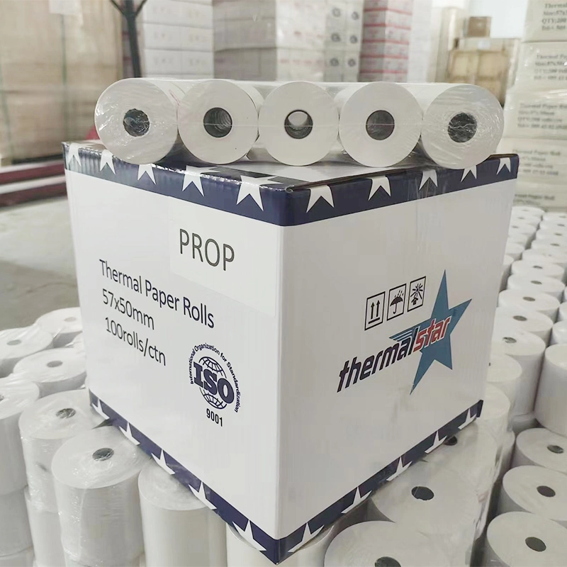 Free Sample Pre-Printing Wrapping Offset 80 X 80mm Black Printing Thermal Paper ATM Roll