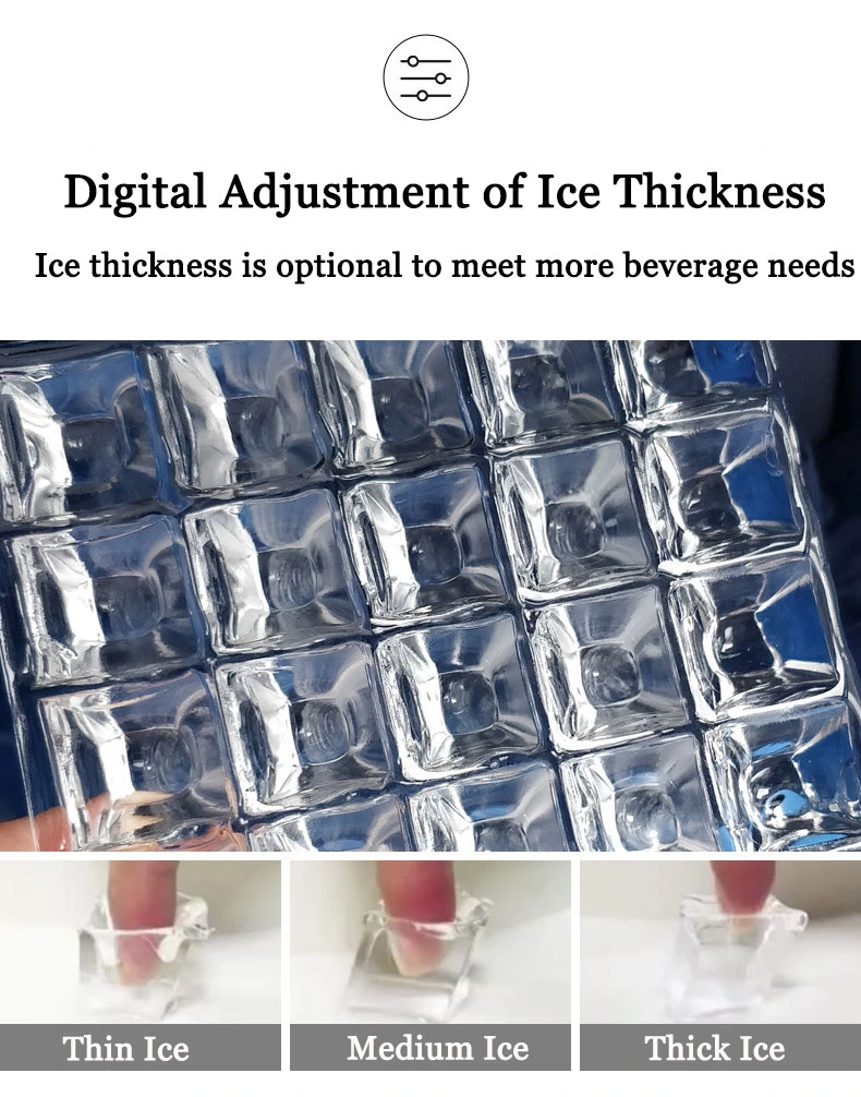 Stainless Steel+ABS Ice Cube Vending Machine Commercial Ice Maker Machine