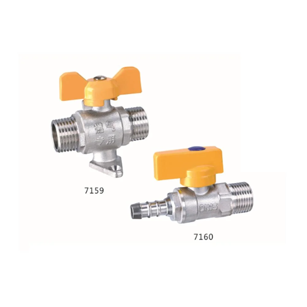 Punho de latão com fecho de alta qualidade válvula de esfera de abertura total, gás Válvula