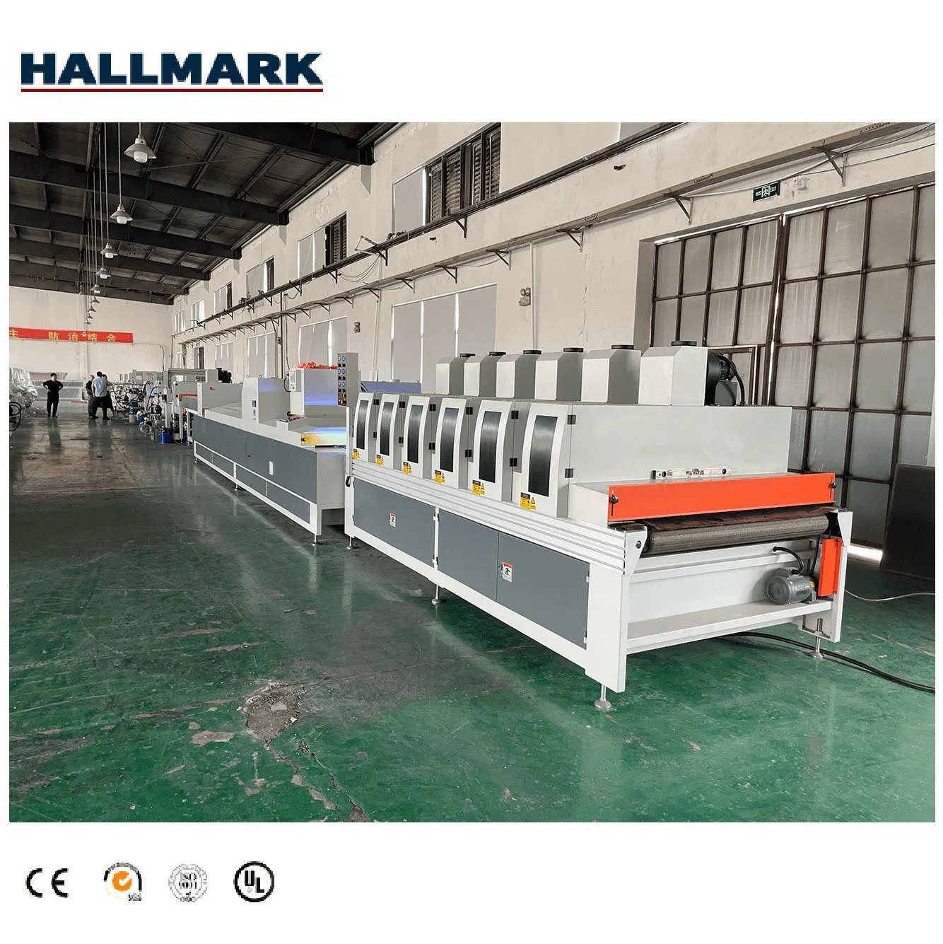 Hallmark peinture UV entièrement automatique la machine pour la ligne de production de revêtements de sol SPC