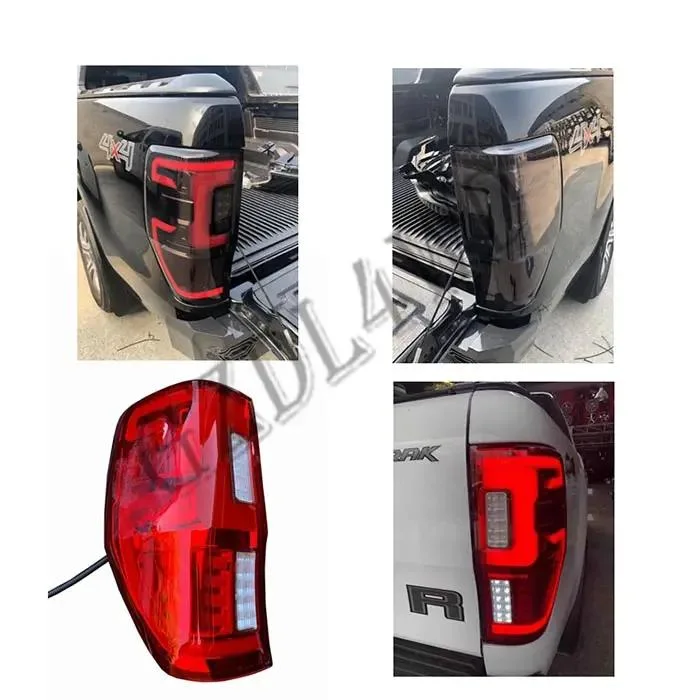 4X4 Offroad Car Accessories Rear Lamp LED Smoked Black Tail Light for Ranger T6 T7 T8 2012-2019