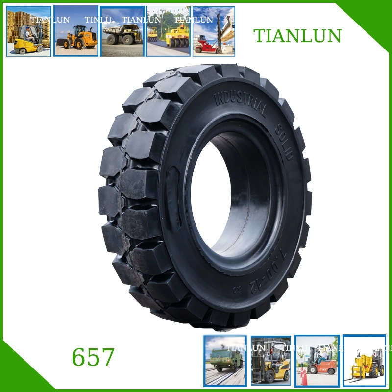 Press-Fit Solid Forklift Scraper Mining Truck Dump Truck Scissor Lift Tractor Backhoe Reach Stacker Loader OTR Industry Skid Steer Tyre /Tire (12-16.5 17.5-25)