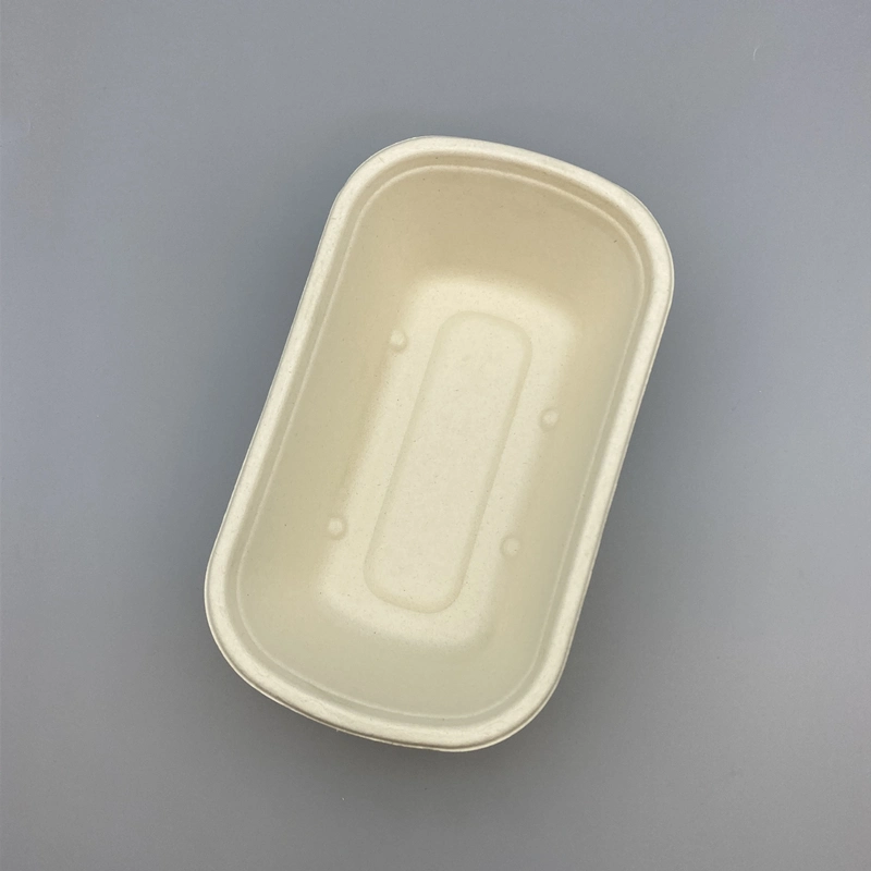 750ml/1000ml/1200ml Biodegradable Sugarcane Bagasse Pulp Molded Lunch Box Pulp Packaging Fast Food Packaging Box