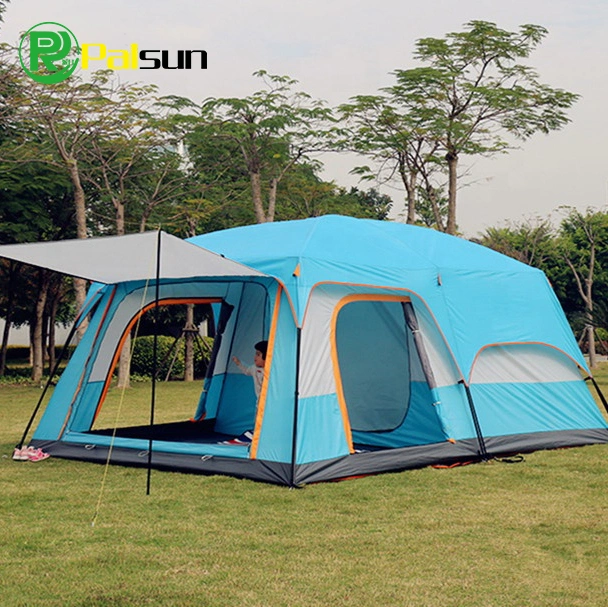 Precio de fábrica Palsun resistente al agua de más de 4 Persona de doble capa Camping al aire libre grandes tiendas de venta