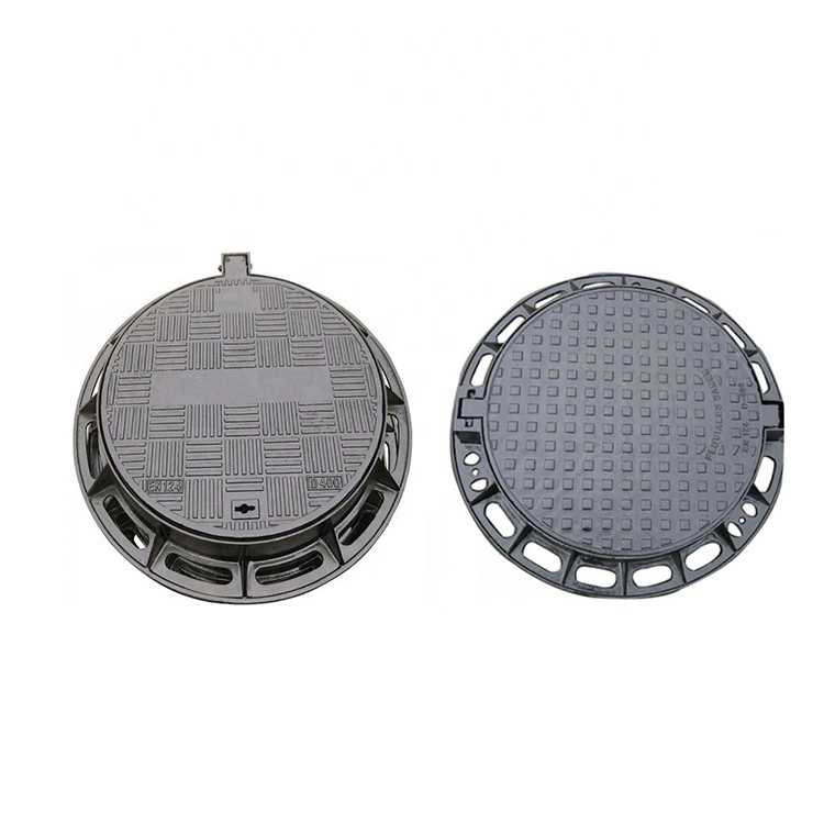 Good Quality En124 B125 Epoxy Coating 600 Dia Round Dci Ductile Iron Drain Manhole Cover Frames