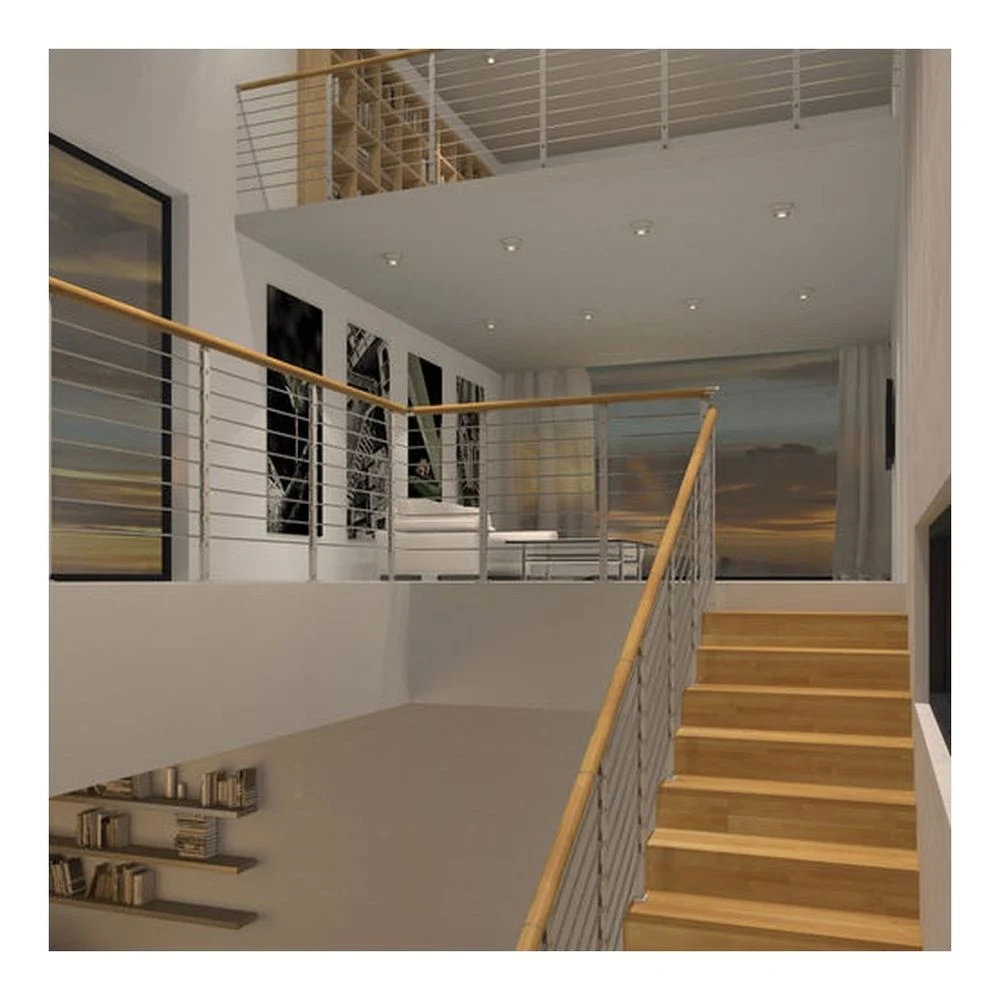 Prima Conception simple tige en acier inoxydable Bar balustrade balustrade pour escalier / Balcon