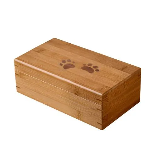 Bfuneral Supplies Creative Small Wooden Box Pet Urn