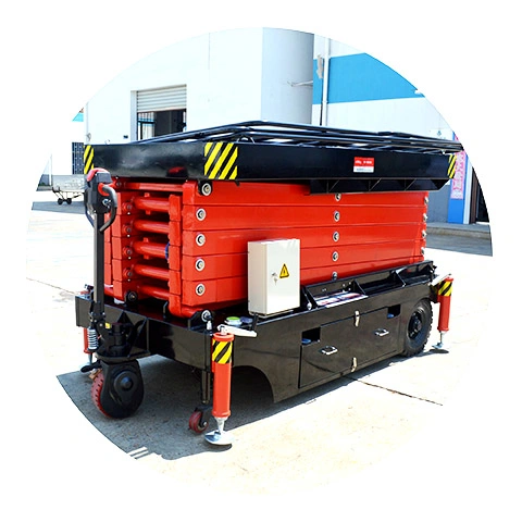 Fully Electric Self Propelled Work Platform Aerial Lift Platform Hydraulic Scissor Lift Stick Control