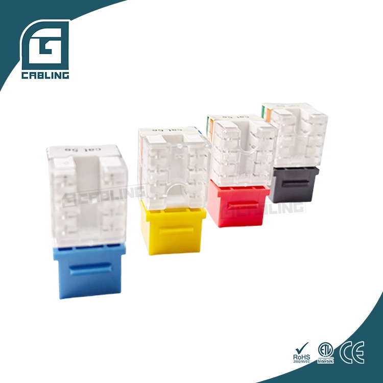 Gcabling Communication Ethernet Keystone Jack Module Cat. 6A 750time for RJ45 Soscket Keystone Jack Modular Connector Jack