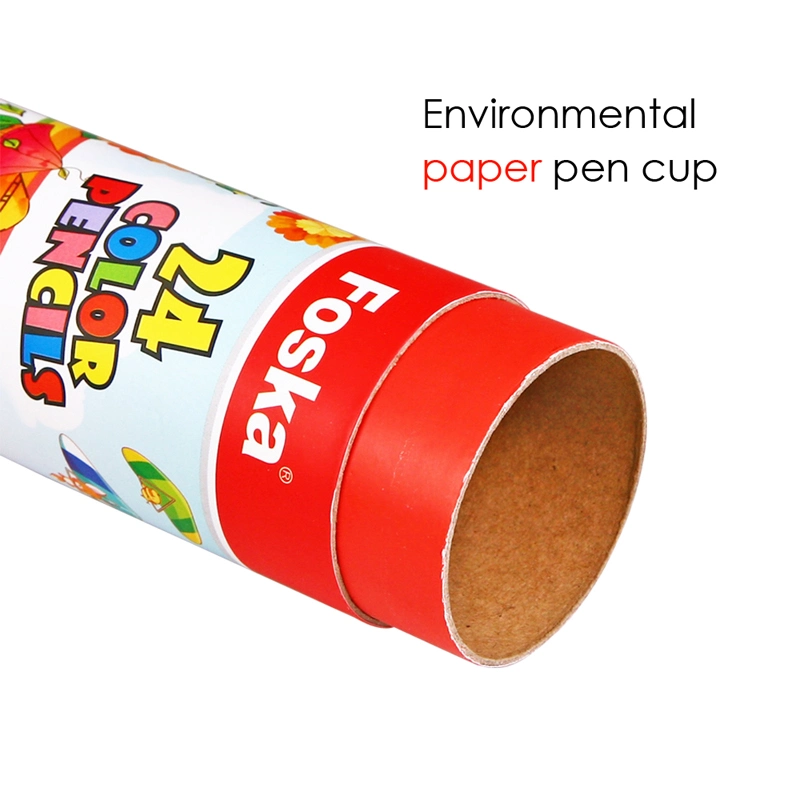 High quality/High cost performance  Environmental Wooden Color Pencil with Paper Tube