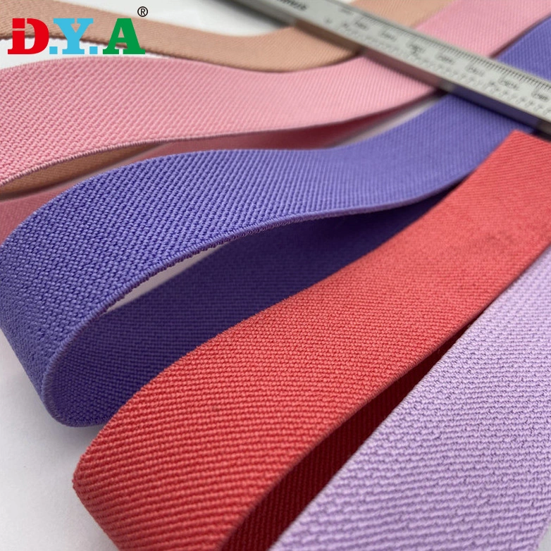 Custom Colorful 38mm 40mm Twill Woven Elastic Band for Clothes Waistband/Shoes Straps