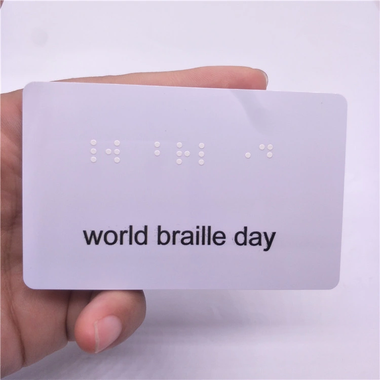 Custom plastique passive de la carte à puce RFID sans contact Braille