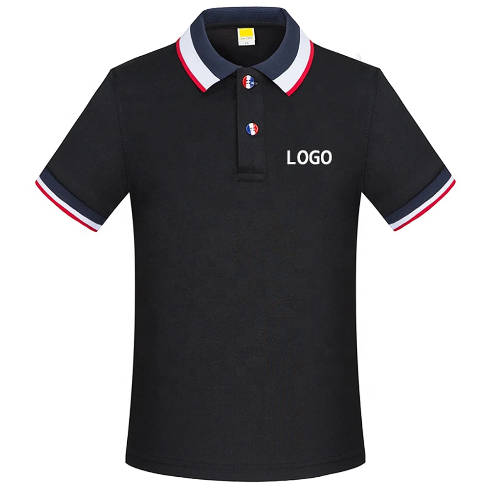Wholesale Fashion Color Polo Custom Logo Polyester Cotton Pique Mesh Men Short Sleeve Polo Shirt