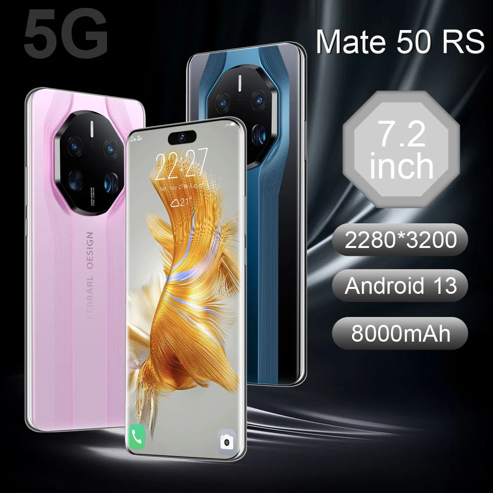 Versão global Mate50 Smartphone RS 16G-1tb duplo SIM desbloqueado Telemóveis 7.2 polegadas original HD 4G/5g Telefone Celular