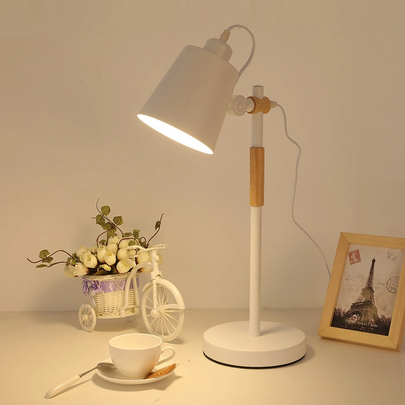 Metal Simple Design Reading Desk Lamp LED Table Lamp with E27 Bulb Holder