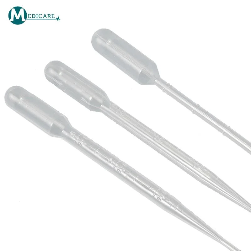 Laboratory Equipment Lab Supplies Length Transparent Graduated Pasteur Pipette Dropper Plastic Transfer Pipette