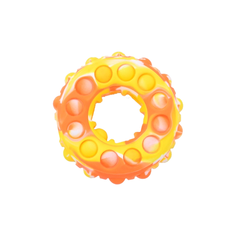 2022 New 3D Colorful Silicone Donuts Stress Relief Fidget Toy Sensory Autism Pop It Push Bubble Toy for Kids Children Promotion