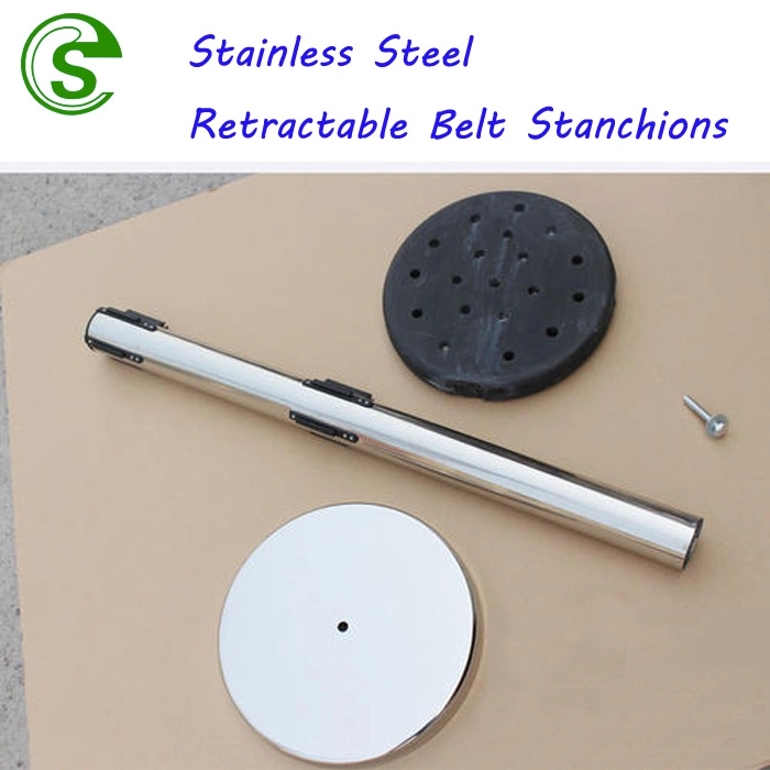 Silver Exhibit Low Profile Stanchion Ceremonies Crowd Control Guidance Belt Queue Barrier