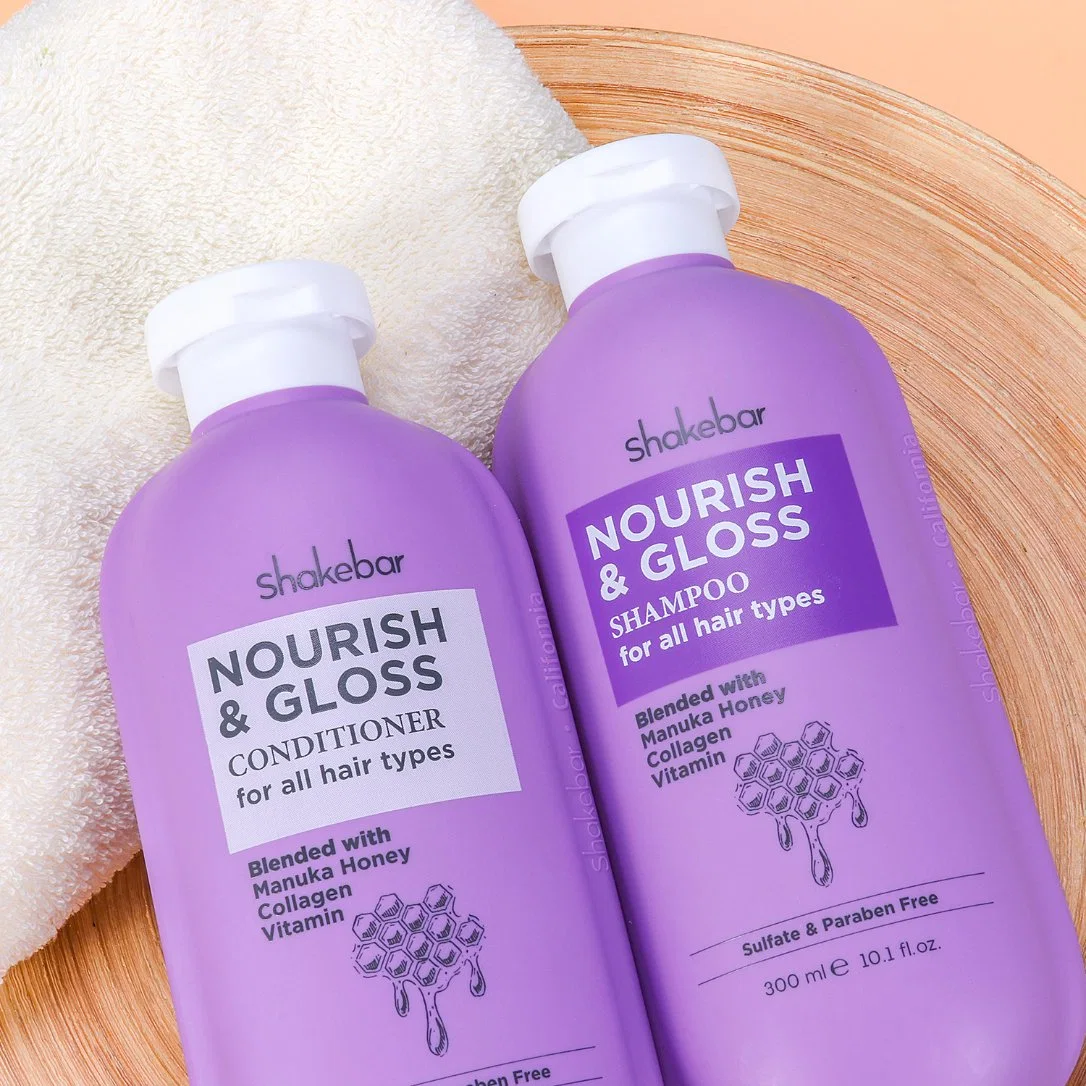 Shakebar Produits capillaires 300ml Shampooing et après-shampooing Collagène Nourrissant & Brillant pour tous types de cheveux.