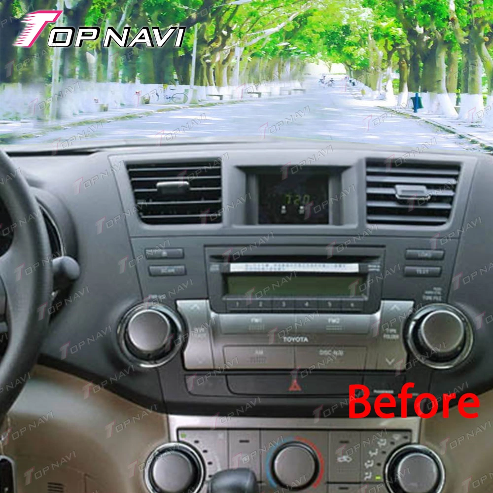 Android 10.0 Car Radio 2DIN Touch Screen GPS Navigation Car DVD Radio Audio Multimedia Player for Toyota Highlander 2008 - 2014