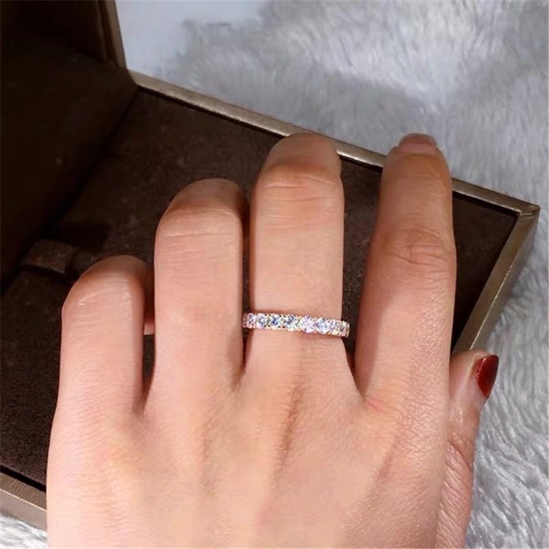 Fashion Luxury Women Ring Micro Paved Big Round Promise Ring