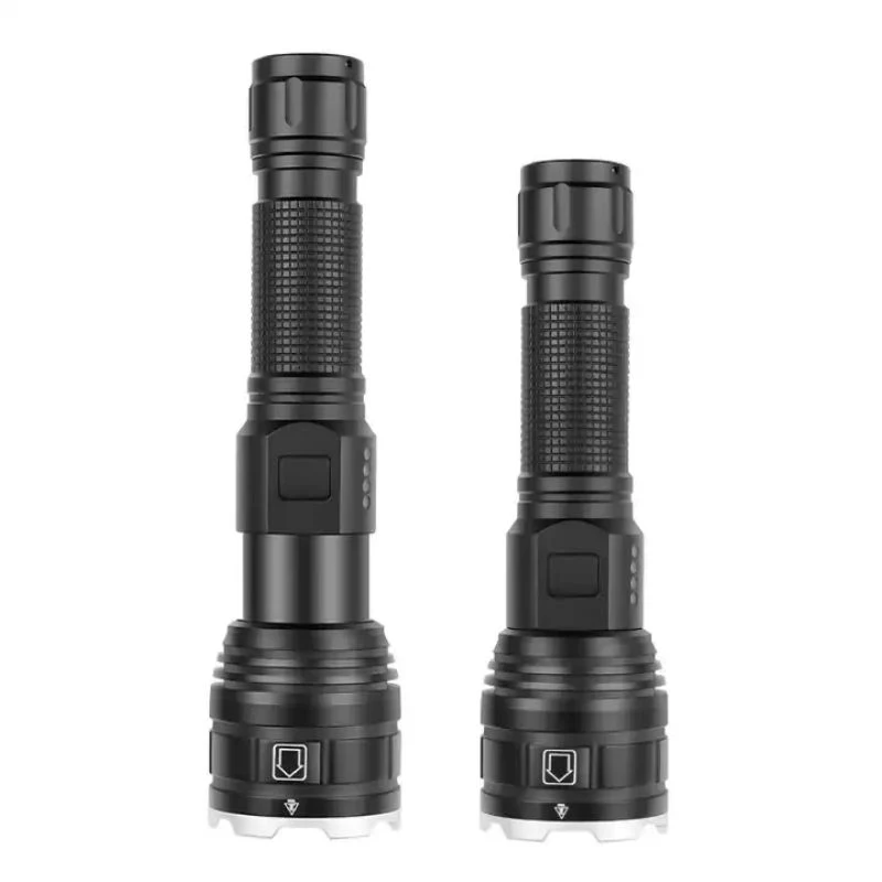 High Power Xhp70 LED Flashlight Type-C Rechargeable Zoomable LED Torch Light Portable Hunting Tactical LED Flashlight