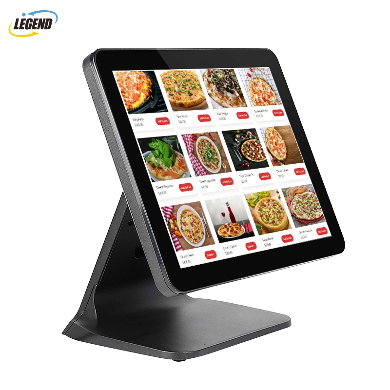 Cash Register 15" Point of Sale Solution POS Terminal with Built in VFD/8 Digit LED Display