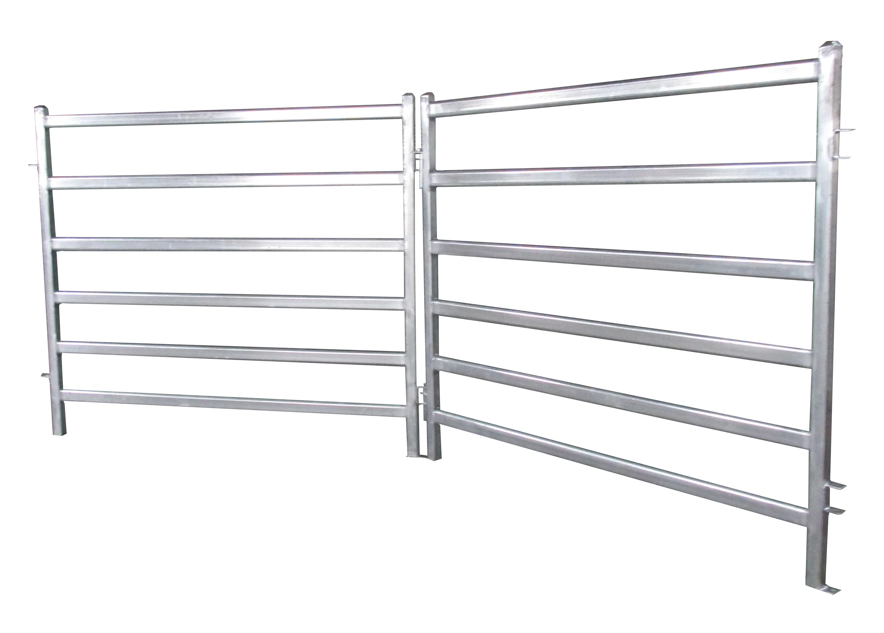 6 Bars Cattle Horse Yard Fence Panels Square and Oval Steel Tube Galvanized Cattle