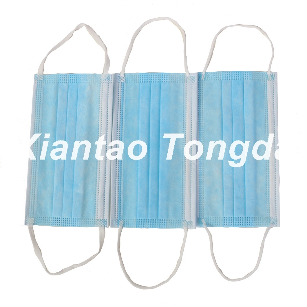 Td China Manufacture Disposable Non-Woven Type I/Type II/Type Iir Medical Face 3 Layer Blue White Green