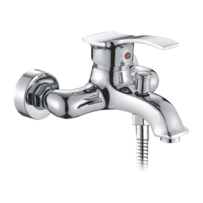 Wall Mounted Hot and Cold Water Brass Body Bathtub Faucet Mixer Bathroom