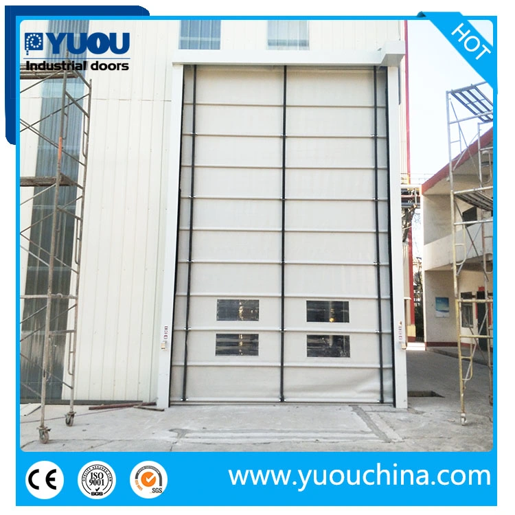 PVC Fabric Stacking Folding High Speed Fast Rapid Roller Shutter Traffic Door